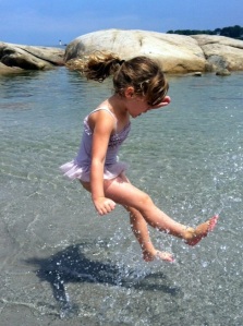 leaping for joy,