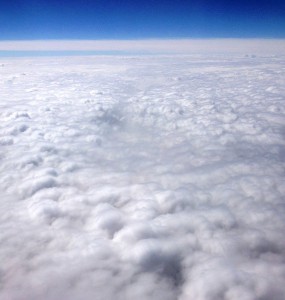 clouds, airplane, sky