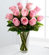 Mother's Day, long-stemmed pink roses