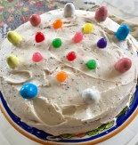 cake, dessert, vanilla cake Easter cake