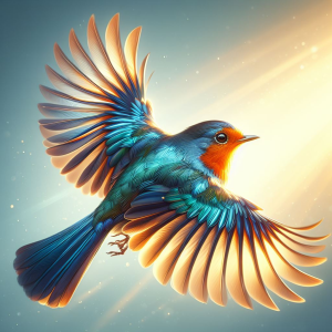 flying robin, Created by Bing Co-Pilot Design